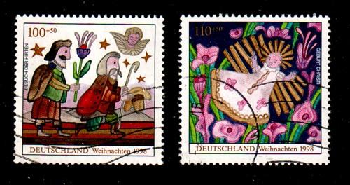 Germany Sc B842-3 1998 Chistmas stamp set used