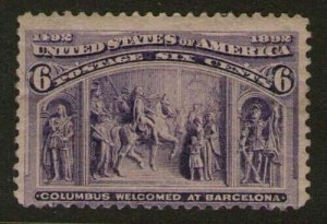 United States Stamp Sc 235 MH Part gum