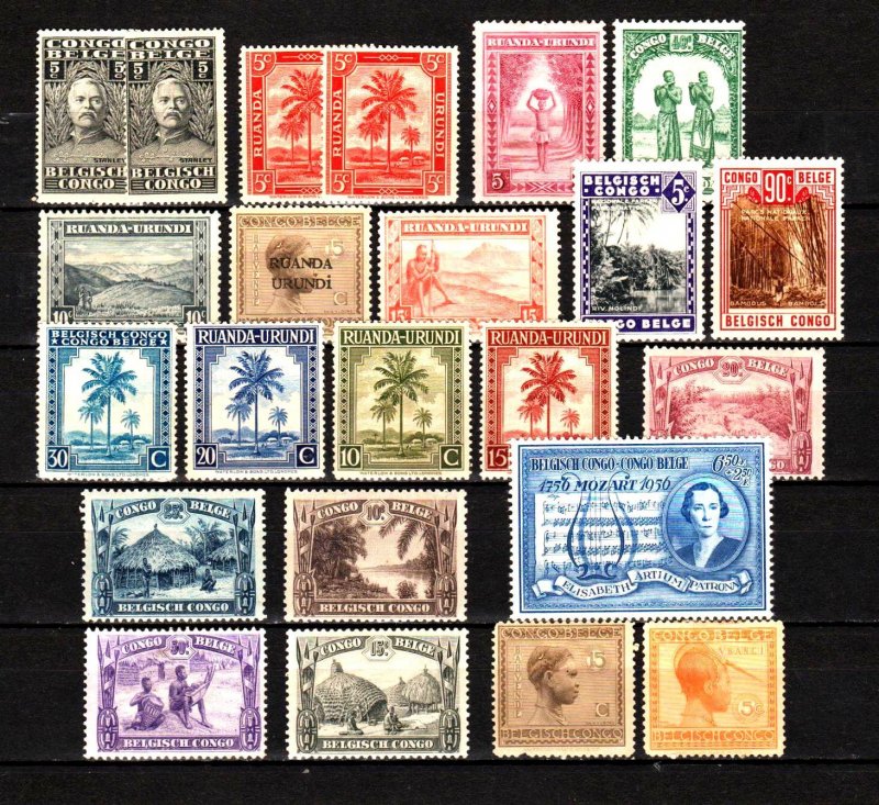 Belgian Congo assorted, mint**/* (3411)