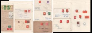 GB Collections Group of 8 KG6/early QE TPO covers + 6 used on piece with TPO c