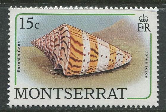 Montserrat - Scott 683 - QEII Definitive- Shells -1988 - MNH -Single 15c Stamp