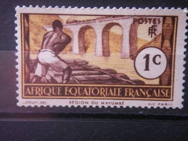 FRENCH EQUATORIAL AFRICA, 1937, MH 1c, Scott 33