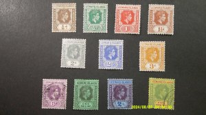 Leeward Islands 1938-1942 Scott# 103-113 Mixed MLH/USED set of 11