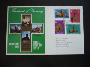 Stamps - Guernsey - Scott# 37-40 - First Day Cover