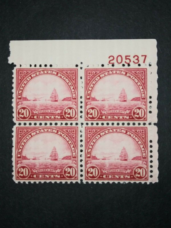 RIV: US MNH 698 Plate Block of 4 FRESH Golden Gate 20 cent mint 10 1/2 x 11 2L