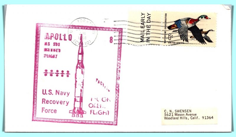 U.S. Navy Recovery Force Apollo 8 U.S.S. Yorktown FDC