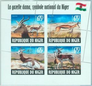 1511 - NIGER - ERROR, 2013 MISSPERF SHEET: Gazelles, Antelopes, Animals