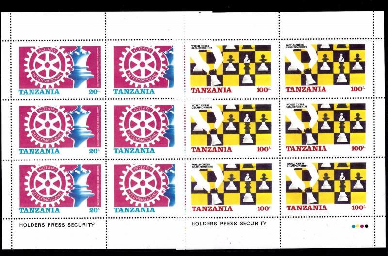 [46319] Tanzania 1986 Sports Chess Rotary MNH Sheets
