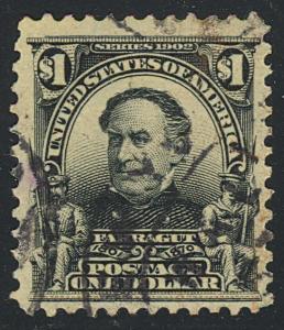 311 Used $1 Farragut - VF Nicely Centered Cat $95.00 -- Stuart Katz