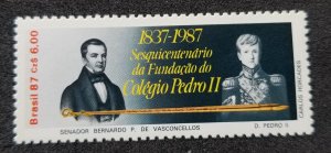 *FREE SHIP Brazil 150 Years Dom Pedro II School 1987 (stamp) MNH