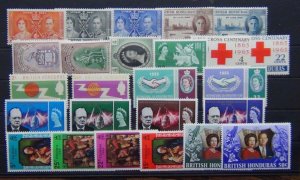 British Honduras 1937 1972 Coronation University Red Cross Victory Churchill MNH