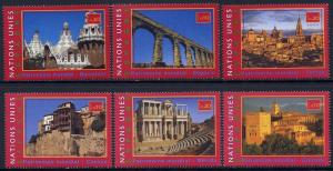 364a-f United Nations Geneva 2000 World Heritage Spain Booklet Singles MNH