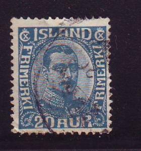 Iceland Sc 118 1920 20  a Christian X stamp used