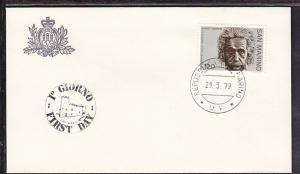 San Marino Einstein 1979 U/A FDC BIN