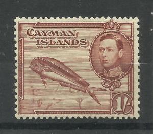 Cayman Is, 1938 Sg 123, 1/- Red Brown, perf 13 x 11.5, Very LM/Mint {CW108} 