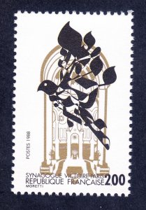 France 2100 MNH 1988 Great Synagogue - Rue Victoire - Paris Issue VF