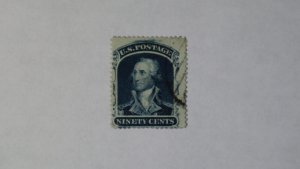 US Scott # 39 90c Washington - Used Repaired Faulty Space Filler -PF Certificate