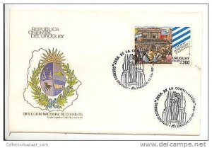 URUGUAY FDC COVER SCULPTURE