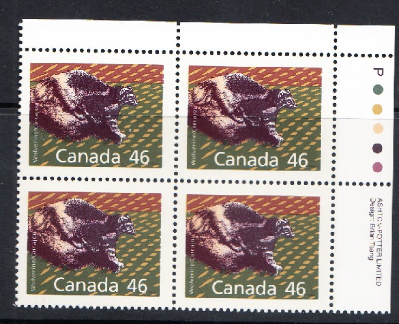 CANADA # 1172Ag - Mint NH Upper right plate block - Cat. $35.00