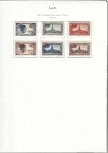 Laos - 1951- 1975 - Complete Stamp Collection - Sc 1-271 with Mini Sheets - MLH