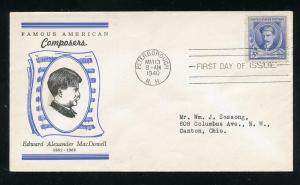 US 882 ADDR Edward MacDowell Famous American, Linprint