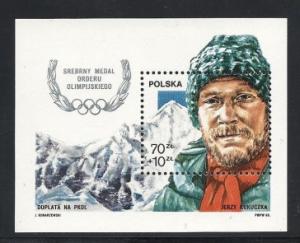 Poland Scott B148 MNH** 1988 mountain climber mini sheet