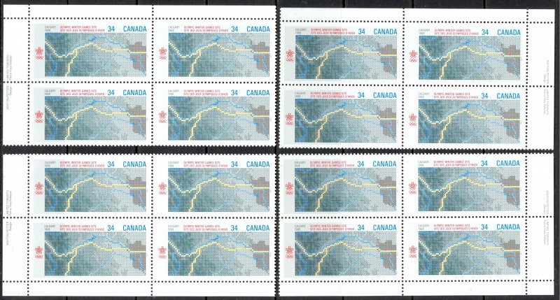 Canada Sc# 1077 MNH PB Set/4 1986 34c Olympics