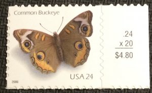 US MNH #4001 Single w/selvage Common Buckeye Butterfly SCV $.55 L28