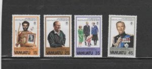 VANATU #304-307 DUKE OF EDINBURGH'S 60TH BIRTHDAY MINT VF NH O.G