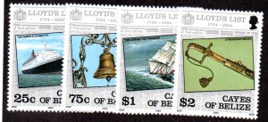 CAYES OF BELIZE 10-13 MNH SCV $2.65 BIN $1.60 NEWS