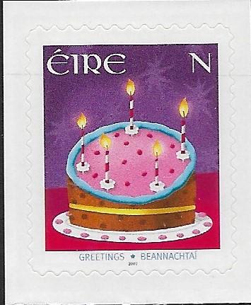 Ireland - 1702 - Greetings - Birthday cake N rate S/A