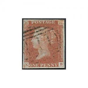 1841 Penny Red (KB) 1844 Cancel Four Margins