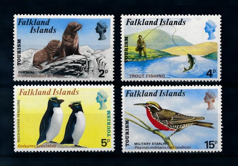[71943] Falkland Islands 1974 Tourism Seal Birds Penguins Fishing  MNH