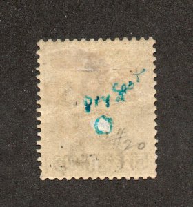 Gibraltar - SG# 20a MLH/ short foot 5 (tiny dry spot/thin?)    /   Lot 0325257