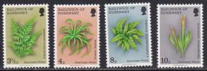 Guernsey # 119-122, Guernsey Ferns, Mint NH