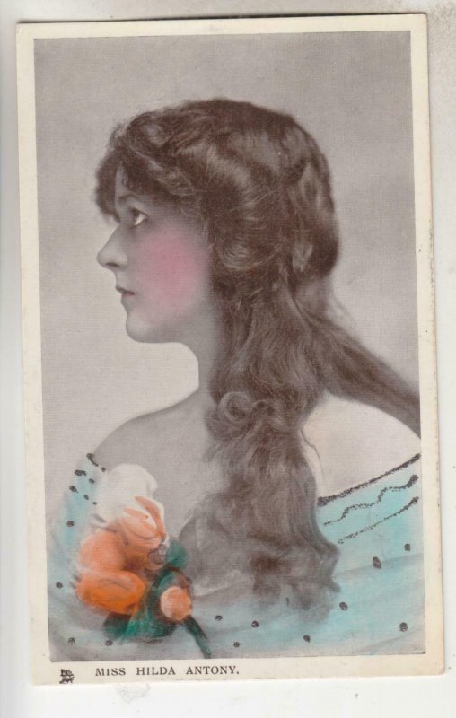 VICTORIA, 1907 tinselled ppc. Miss Hilda Antony, 1d. Melbourne to Malvern.