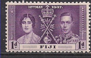 Fiji 1937 KGV1 1d Coronation MH SG 246 ( M1364 )