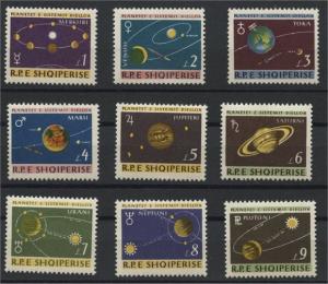 ALBANIA, SPACE / PLANETS, MNH SET 1964	