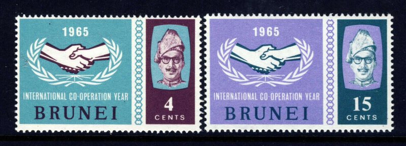 BRUNEI 1965 Complete International Co-operation Year Set SG 134 & SG 135 MINT