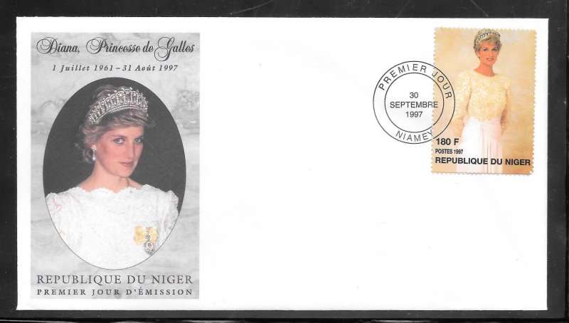 Just Fun Cover Niger #945 FDC Official Tributes to Princess Diana (my5701)