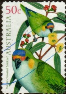 Australia 2341 - Used - 50c Purple-crowned Lorikeets (2005) (cv $0.60) +