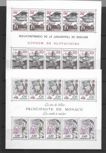 Monaco 1531a,1905a plus more 8 diff. M/S MNH vf, see desc. 2019 CV$182.00