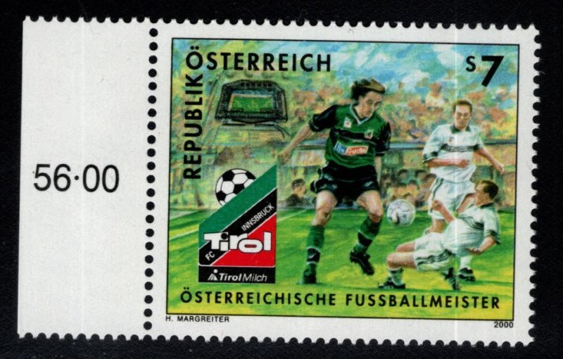 Austria Scott 1807 MNH** 2000 Soccer stamp