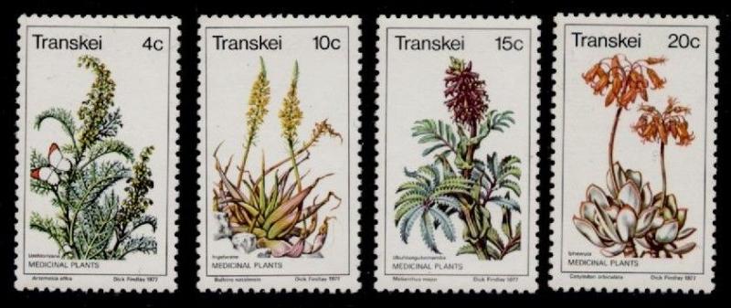 Transkei 24-7 MNH Flowers, Medicinal Plants, Butterfly