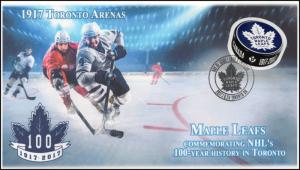 CA17-053, 2017, Toronto Maple Leafs, 100 Years, 1917 Toronto Arenas, Day of Issu 