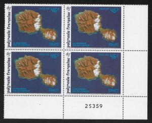 FRENCH POLYNESIA SC# 587 B/4 #25359  FVF/MNH 1992