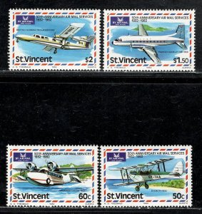 ST. VINCENT SC# 643-46  FVF/MNH