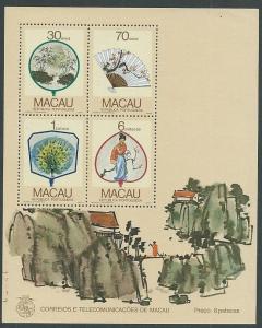 MACAU 1987 Fans souvenir sheet very fine MNH...............................59840