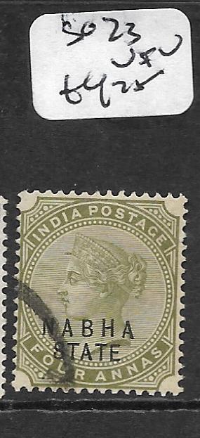 INDIA NABHA (P2809B) QV 4A  SG 23  VFU