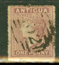 AA: Antigua 2c used (lilac rose) CV $82.50